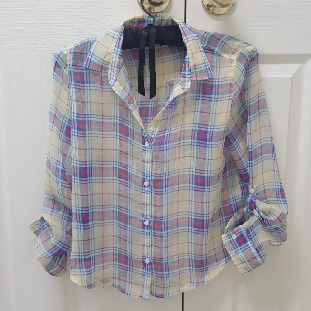 Abercrombie Button Up Plaid Blouse